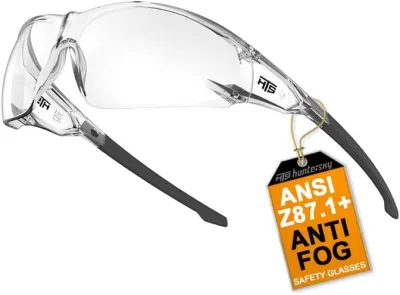 ANSI Z87.1 Anti-Fog Wrap-Around Clear Safety Glasses Pickleball lab chemistry goggles with Scratch Resistant