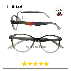 Kacamata Gaya Keren Korea Style Untuk Pria Wanita Dewasa Remaja Lensa Normal Netral Anti Debu Cocok Untuk Naik Motor Gaya Fashion Lensa Bening Warna Frame Bening Jelly Gradasi - FREE CASE