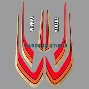 Striping Stiker yamaha rx s rxs special spesial Merah Silver Standar Variasi Fullset Berkualitas