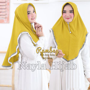BISA COD-BEST SELLER Kerudung Instan Jersey Rambey Model Bergo Jilbab Instan Jersey Premium Termurah dan Terlaris Nayla Hijab