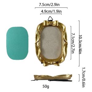 FOUNDTWO Nhựa Khung ảnh phong cách Baroque Mini Vàng Giá đỡ trưng bày ảnh Sáng tạo Tinh tế Đồ trang trí khung ảnh Trang trí tường để bàn