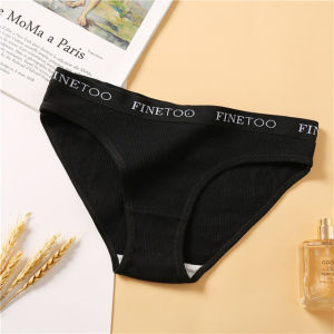 FINETOO Letter Belt Quần Lót Quan Điểm Phụ Nữ Quần Lót Nữ Quần Lót Màu Rắn Pantys Intimates Đồ Lót