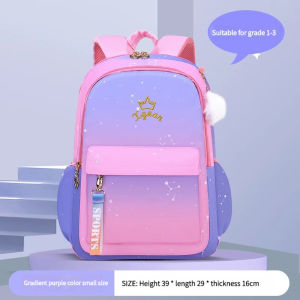 Cute Girls lightweight Kids School Bag Large Capacity Waterproof Children’s School Bags(6-15Y) Spine Protection Load Reduction Primary Students School Backpacks With Reflective Strips