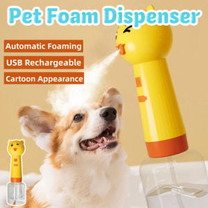 Wireless Automatic Pet Soap Dispenser Grooming Tool Machine Dog Cleaning Bath Shampoo Foam Sprayer