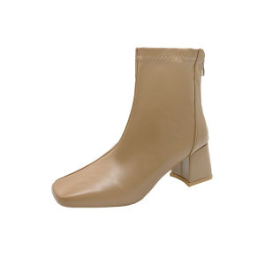 GRATIS BOX HS - 0306 Sepatu Boots Kulit Wanita Korea Fashion Terkini Premium Quality