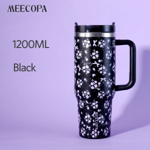 MEECOPA 1200ML Tumbler With Straw 304 Stainless Steel Cute Botol Flower Series保温杯
