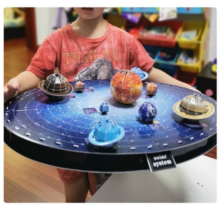 146Pcs 3D Solar System Puzzle Set Planet Board Game Paper DIY