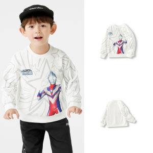 Balabala chàng trai Áo mùa xuân T-shirt tay áo dài xu hướng hàng đầu 2025