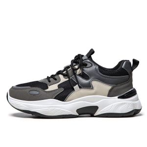 Keeping Sepatu Sneakers Pria Casual Sepatu Olahraga Kekinian Cowok Outdoor Hitam KSR733