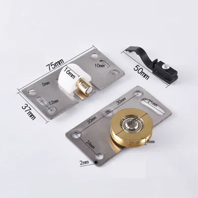 HOL roller cabinet sliding rail set door track aluminum guide wardrobe wheels drawer Pulley Closet Durable Hanging Concave