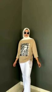 Kaos Serut Samping Atasan Wanita Terbaru & Kaos Lengan 7/8