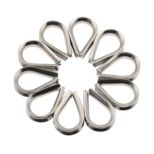 10Pcs Heavy Duty Thimble Cable Wire Rope Protective Sleeve Triangular Cable Clamps 304 Stainless Steel Thimble
