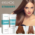 Eelhoe hair straight Eelhoe keratin straight hair Eelhoe straight hair cream Straightening hair treatment Smoothing frizz repair split ends damaged hair straight hair without pulling. 