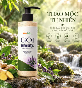 Dầu Gội Thảo Dược Imbio 400ml –Làm Sạch Tóc Da Đầu Nuôi Dưỡng Tóc | Dầu Gội Thảo Mộc Không Silicone