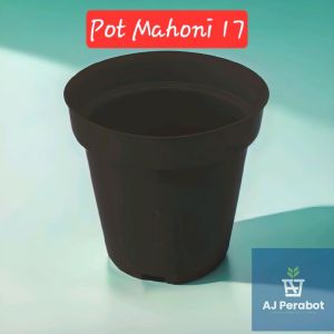 GROSIR 1 LUSIN Pot Polos Ukuran 17 / Pot Mahoni 17 / Pot Srondol / Pot Bunga / Pot Bunga Plastik / Pot Tanaman