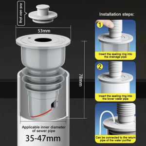 (การจัดส่งท้องถิ่น)Kebidumei ที่อุดท่อระบายน้ำซิลิโคนตะแกรงดักกลิ่นจุกอุดท่อระบายน้ำแหวนกันรั่วท่อระบายน้ำระงับกลิ่นอุปกรณ์ในห้องน้ำตะแกรงระบายในส่วนอาบน้ำ