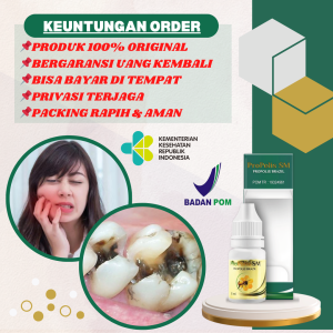 Obat Sakit Gigi Berlubang Gusi Bengkak Sakit Gigi Nyut Nyutan Nyeri Linu Bau Mulut Tak Sedap Dan Sariawan Bisa Untuk Anak Dan Dewasa Propolis Sm Brazilian 100% Asli
