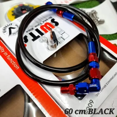【Fast Ship】SWITS BRAKE LINE KITS 100/60cm Brake Hose swits front brake hose front (100 cm) rear (60 cm) ( L type )