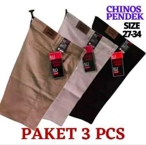 PROMO HOT!!! 1 PAKET ISI 3 Celana chino pendek pria murah premium/celana chinos pendek size 27-38/chinos pendek melar murah