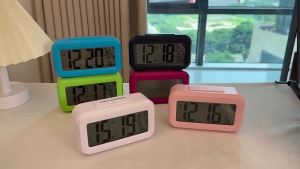 Digital Desktop Alarm Clock glow-style detail as stated child-oriented design stated in source shows time using the stated desktop clock design for bedside study desk or office alarm clock