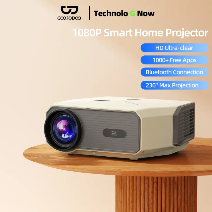 GOOJODOQ Mecha style Projector 4K 2024 WiFi projector 4k projector portable projector Android iOS WiFi HDMI projector portable speaker Bluetooth phone computer