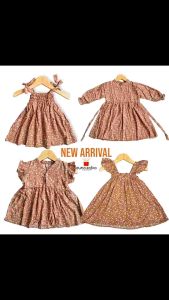 Dress Bayi Duha Zafira Sakura Floral Rayon Viscose untuk Usia 0-12 Bulan - Motif Bunga & Ceria