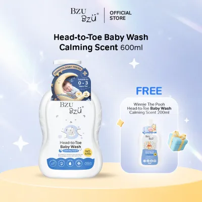 BZU BZU Head to Toe Baby Wash (600ml) FREE Winnie The Pooh Head to Toe Baby Wash (200ml)