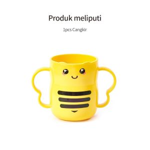 1 Set 4 in 1 Peralatan Makan Piring Mangkok Anak Karakter Lebah Kecil Bee Lucu Untuk anak bayi PP BPA FREE Cangkir Gelas Mangkok