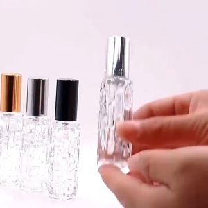 4 Colors Diamond Facet Mini Perfume Refillable Glass Bottle Travel Atomizer 10ml Alcohol Perfumes COD