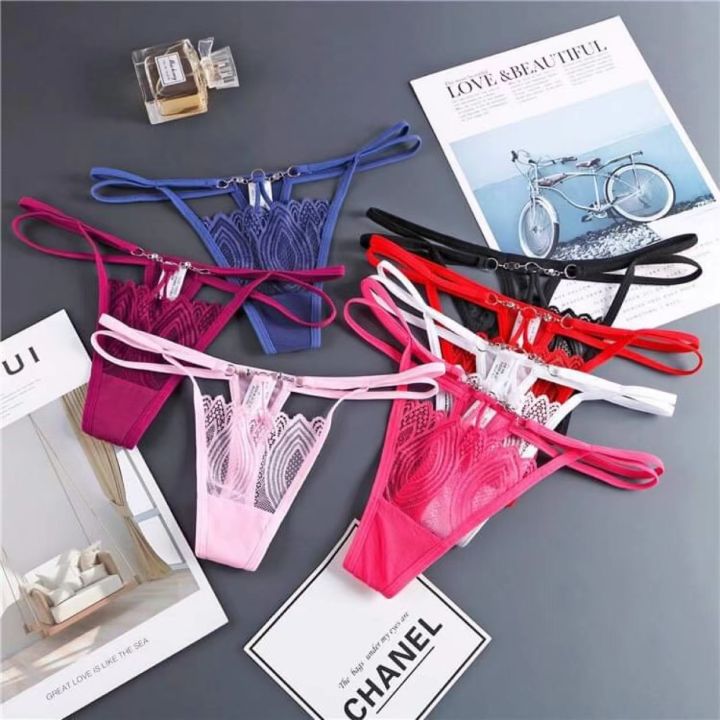 Women Sexy Lingerie Low Waist Lace Thong Panty G String Sexy Women Underwear  Hot 
