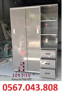 Tủ Quần Áo 2 Cánh Kèm Kệ Và Hộc Kéo Cửa Lùa Chất Liệu Nhựa Đài Loan Giá Rẻ Tận Xưởng HCM