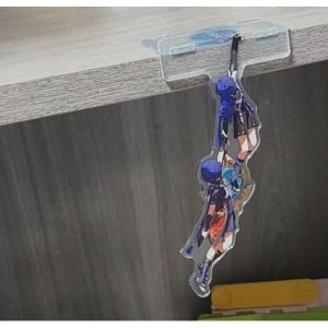 Wanderer Hanging Acrylic Standee Desk Edge Clip Anime Game Two Characters Chibi Figure Dangling Ornament Birthday Holiday Gift for Friends Teens