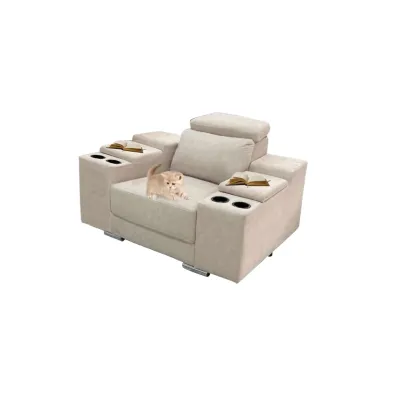 Living Mall Manny 1/2/3/4-Seater Sofa with Stool Storage & Cup Holder w/ Pet-Friendly Option