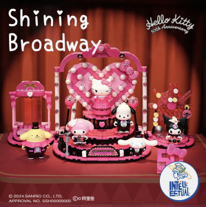 【New Arrivals!】【Keeppley Sanrio Sparkle Broadway Building Block】Shining Broadway Toys hello Kitty Cat Kuromi Ornaments Christmas Gifts