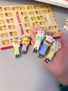 Cute Cartoon Crayon Shin‑chan Nail Clipper Portable Manicure Tool Set Student Kids Nail Cutter TravelNail Trimmer for Girls Daily Use
