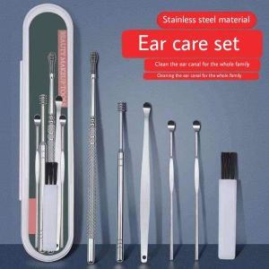YUYU 6pcs/Set Ear Cleaner Set Earpick Ear Wax Remover Ear Spoon Ear Cleaning Tools