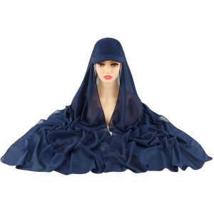 ใหม่เบสบอลหมวก Hijab ชีฟองผ้าคลุมไหล่ Tudung Sukan ผู้หญิงฟองชีฟองผ้าพันคอมุสลิมแฟชั่น Hijab