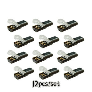 12pcs/set Kabel Konektor Soket Terminal Quick Connector / Konektor Kabel Listrik 2 Pin Pluggable Untuk Kabel Kawat