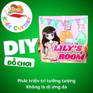 Ngôi nhà búp bê giấy công chúa Alice h14 đồ chơi thủ công DIY cho bé gái