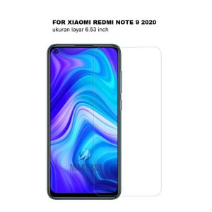 TEMPERED GLASS XIAOMI REDMI NOTE 9  6.53 INCH 2020 SCREEN GUARD ANTI GORES KACA BENING FREE KARDUS & BUBBLE