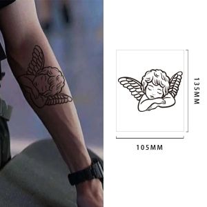 Non-Toxic Long Lasting Magic Tattoo Stickers Waterproof Temporary Fake Tattoos with Designs of Bunny Butterfly Rose and Flame