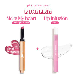 [BUNDLING] JIERA Melts My Heart Melting Balm - Melting Click Balm + Lip Infusion | 4x Peptide and 5 Natural oil | Membantu melindungi dan Melembapkan Bibir | Make Up Lip Cream  Tinted Lip Balm with Cooling Effect!