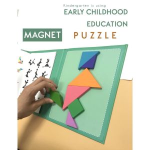 Toddler Kids Early Learning Brain Montessori Toys | Magnet Wood Puzzle Book 3-7y | 幼儿园宝宝早教益智拼图积木小学生教