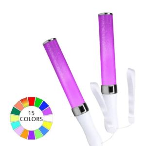 JITEN สีสันสดใส แท่งไฟ LED แบบพกพาได้ สร้างสรรค์และสร้างสรรค์ แท่งเรืองแสงเรืองแสง อุปกรณ์ปาร์ตี้ปาร์ตี้ สลับได้15สี โคมไฟบรรยากาศ งานปาร์ตี้คอนเสิร์ต