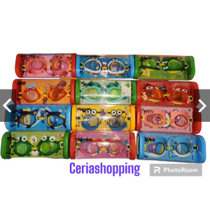 kacamata renang anak karakter poly doraemon kitty dan ultraman