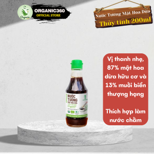 Nước Tương Mật Hoa Dừa Hữu Cơ Organic Sokfarm Ít Muối 200ml 500ml 1L