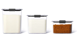 Rubbermaid Brilliance Pantry Airtight Food Storage Container flour storage kitchen organizer pet food dried grains ideal for thermomix food storage