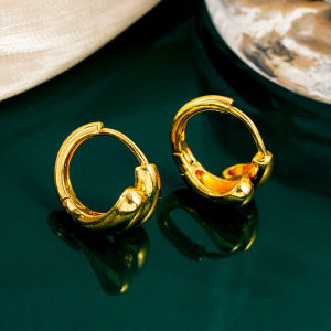 Fashionable Ring Gift 欧美冷淡风高级感水滴耳扣小众设计简约气质耳环复古百搭耳饰耳环