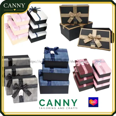 3 PCS GIFT BOX / FLOWER BOX / PRESENT BOX BOUQUET BOX WITH RIBBONS