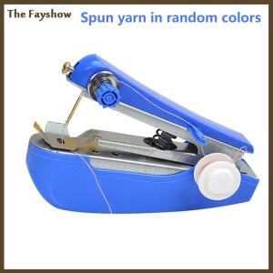 [The Fayshow] 1 Set Mini Sewing Machine Fast Stitch Labor-saving Fabric Clothes Sewing Tools Handheld Portable Mini Manual Sewing Machine